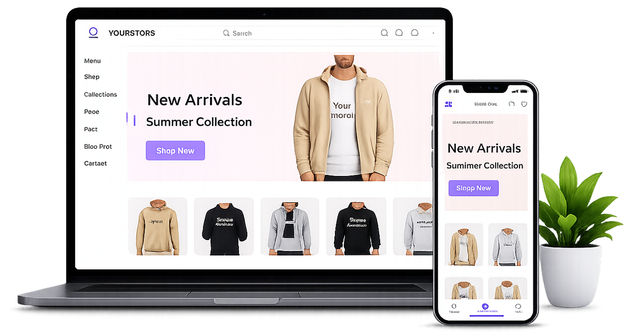 Sellifyy store preview on laptop and mobile