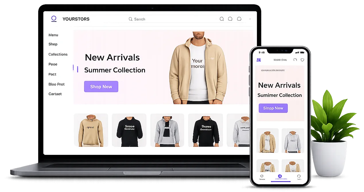 Sellifyy store preview on laptop and mobile
